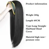 DIFEI Synthetic Long Straight Hair Hoop Wig Daily Wear Woman Half Head Cover Fake Hair Natural Black Heat Resistant240115