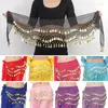 Scene Wear Women Sexig Belly Dance Hip Scarf Wrap Belt för Thailand/Indien/Arab Dancer Kjol Midjekedja Show Costume Sequins Tassels