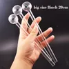 Grande taille 200mm 8 pouces Pyrex brûleur à mazout tuyaux en verre clair brûleurs de haute qualité barboteur pour fumer de l'eau Bongs tube de paille tuyau en verre prix le moins cher