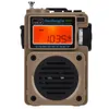 Radio mejorada de banda completa, receptor de Radio portátil Fm/mw/sw/wb, Bluetooth 5,0, altavoz, reproductor de música Tf, compatible con bloqueo de reloj despertador