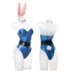 Fantasia de cosplay lol kda ahri, uniforme de menina de coelho para festa de halloween288f