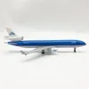 20cm Diecast MD11 MD-11 B777 KLM AMERICAN WORLD CARGO AIRLINES AIRLINES BASE LANDIGEAR WHEELS Alloy Aircraft Plane Toy 240115