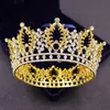 Bandeaux baroques couleurs or diadèmes ronds couronne de mariée coiffure princesse bal diadème de mariée bijoux de cheveux de mariage ornements de tête