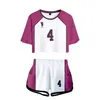 Anime Haikyuu Cosplay Costume Shiratorizawa Academy Ushijima Wakatoshi Tendo Satori Survêtement Femmes Deux Pièces Ensemble Haut et Short276h