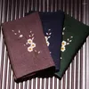 Tea Napkins 1PC Embroidered Chinese Towels Plum Pattern Fabric Water Absorption Eco-Friendly Bowl Teapot Cleaning Accessories