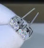 Conservare la ragazza del diamante totale di moissanite rotondo superata la ragazza dei gioielli per orecchini in argento moissanite