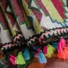 Tenda floreale in lino di cotone con geometria della Boemia con nappe colorate Tende oscuranti spesse per soggiorno Decorazioni per la casa 240115