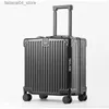 Resväskor ABS PC Spinner Trolley Case 18 Inch Small Carry On Bagage Bag Cabin Suitcase For Resing Q240115