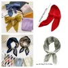 Foulards de cheveux carrés de couleur unie, écharpe de cheveux en satin de soie, foulard doux plissé, petit foulard décoratif, couvre-chef
