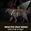 ベネポウなしプル犬ハーネスなしチョークイージーコントロールハンドル反射ペットハーネス2リーシュクリップ調整可能なソフトパッド犬のベスト240115
