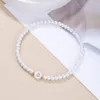 Beaded designer jewelry Classic Heart diamond Shape AZ Initial Letter Women gold chain Temperament 4mm Stone Handmade Bracelet For Women