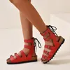 Sandalen BLXQPYT Zapatos De Mujer Mode Zurück Strap Wedges Schuhe Rutschfeste Hausschuhe Strand Casual Frauen Plattform Große Größe 43 L05