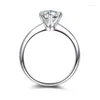 Anelli a grappolo in argento sterling 925 con zirconi regolabili per anello di fidanzamento da donna, gioielli da sposa, articoli all'ingrosso con