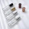 Bouteilles de parfum en verre, 10ml, transparentes, vides, rechargeables, pour huiles essentielles, vente en gros