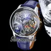 RMF AT112.31.DR Astronomia Tourbillon Montre mécanique pour homme Glacé Pavé Baguette Diamants Art 3D Cadran Dragon Noir Cuir Super Edition Timezonewatch A06a