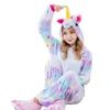 Costume da unicorno stellato Tutina da donna Pigiama Kigurumi Tuta con cappuccio Costumi di Halloween per adulti328f