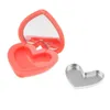 Cosmetic Bags Empty Makeup With Mirror For Eyeshadow Highlight Concealer Blusher Gorgeous Heart Shape Design