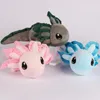 43cm axolotl 플러시 장난감 핑크 블루 axolotl 인형 소프트 박제 동물 크리스마스 선물 장난감 아이 팬 컬렉션 240113