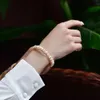 Намоточный текстурированный натуральный белый пресноводный жемчуг, женский браслет ручной работы, винтажный открытый браслет с наполнением 14-каратного золота, исцеляющие ювелирные изделия240115