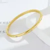 Bangle 316L Aço Inoxidável 6 pcs Cristal Simples Arco Fivela Pulseira Gril Bijoux Acier Inoxidável Femme Pulsera Mujer