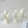 Ferramentas de artesanato Bonito Leitura Anjo Silicone Gesso Molde 3D Asas Menina Estátua Concreto Cimento Artesanato Resina Cristal Fazendo Ferramentas Decoração de Casa Presente YQ240115