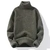 メンズ秋冬肥厚韓国スタイルのソリッドカラーカジュアルハイネックセーター240113