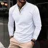 Mäns långärmad sportpolo -skjorta Men fashionabla och minimalistiska golftryckta poloskjorta överdimensionerade 240115