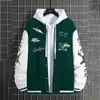 Jacket Coat Letter Printed Wear Men Baseball Casual Long Sleeve Stand Jackets Mens Coats Sweatshirts Outerwear 240113