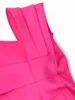 Abiti taglie forti AOMEI Abito rosa Donna Bodycon Party con spalle scoperte Abiti africani eleganti con grande fiocco sexy Festeggia il compleanno degli ospiti di nozze