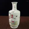 Flaskor utsökt kinesisk gammal stil samlarfamilj-rose porslin nio härliga barn väljer att persika vas