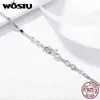 WOSTU Hot Koop 925 Sterling Zilver Eindeloze Liefde Infinity Chain Link Verstelbare Vrouwen Armband Luxe Zilveren Sieraden FIB037 YQ240115