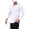 T-shirts hommes hommes à manches longues haut léger respirant couleur unie slim fit t-shirt printemps doux avec pour l'usure