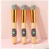 Makeup Brushes Single Brush Soft Hair Oblique Head Liquid Foundation Eye Shadow Bevel Beauty Tool Maquiagem Drop Delivery Health Tools Ot8Qs