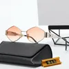 Lyxdesigner Brands Solglasögon för kvinnor CE Celebrity Retro Arc de Triomphe Sun Glasses Metal Mirror Leg Triplet Signature Advanced Metal Solglasögon