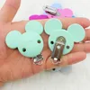 10PCS Baby Silicone Clips Pacifier Dummy Teether Chain Holder Clips DIY Baby Mouse Animal Nursing Teething Toy Clip 240115