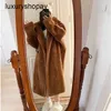 Maxmaras Teddy Bear Coat Womens Cashmere Płaszcze wełna wełna zima wszystkie 2024 NOWOŚĆ Włosy jagnięce cząsteczki owce wycięte z kapturem długie futro Fork