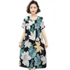 Women's Sleepwear Casual Printed Nightgown Floral Print Summer Nightdress With Round Neck Short Sleeves A-line Pleated Hem Knee Length