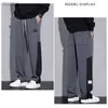 Men's Pants Pantalon de sport ample et droit pour hommes jogging harem ADT épissage vêtements de rue hip-hop décontracté mode printemps et automne nouveaux styles YQ240115