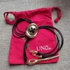 Designer Jewelry Luxury Necklace Fashion Brand Spain Unode50 Button Leather Rope Necklace Jewelry Instagram Trendy