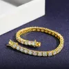 EWYA – Bracelet de Tennis complet en argent plaqué S925, or jaune 18 carats, 2.5/3/4/5/6MM, pour femmes et hommes, 240115 MM