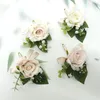 Decoratieve Bloemen Klassiek Zijde Roos Bruiloft Voor Bruid Kunstmatige Pins Bruidsjonkers Pols Corsage Feestvergadering Matrimonios