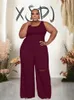 Conjunto de duas peças para mulheres combinando conjuntos 5xl regata e calças roupas de verão soltas plus size atacado gota 240115