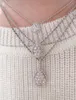 Baolong necklace dripping white fritillary elegant luxury high-carbon diamond high-end fashion banquet present 240115