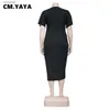 기본 캐주얼 드레스 cmyaya-robe mi-longue lgante manches chauve-souris pour femme col rond fronce sur le ct tambours irrguliers vert t 2022 yq240115