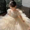 Vestidos de verão para meninas de 1 a 6 anos, vestido infantil de princesa tutu para festa de aniversário, vestido de malha para casamento e crianças