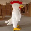 2018 Professional Make Adult Size White Chicken Mascot Costume Whole Cock Mascot1911