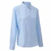 Blusas femininas manga longa camisa formal fino ajuste apertado negócios camisas sociais botão para baixo lapela roupas tamanho grande