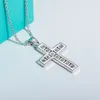 Anujewel 3.5mm 2.2CTTW D Color Diamond Cross Pendant Necklace 925 Sterling Silver Fine Jewelry Gifts Partihandel 240115