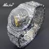 Luxus Automatische Uhr Für Männer Hip Hop Diamant Skeleton Mechanische relogio masculino Eis Aus wasserdicht Mann Uhren Drop 240115