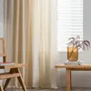 Boho Semi-Blackout Crochet Curtain Poots Cotton Linen Tassels Cream Window Behandling Paneler för sovrum Vardagsrum Dekor TJ8475 240115